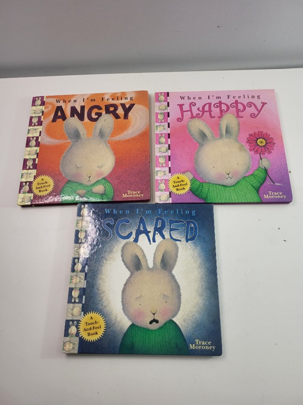 Trace Moroney "When I'm Feeling" Children's Touch-and-Feel Hardcover Book Lot of